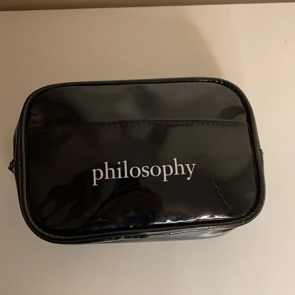 Philosophy Bag Makeup Cosmetic Bag Black and White